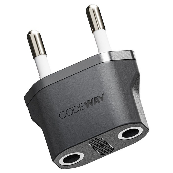 코드웨이 돼지코 220V 변환 유럽형 플러그 35 x 43 mm