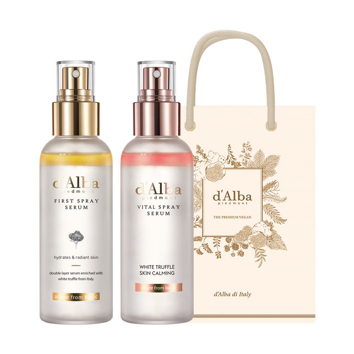 달바 화이트 트러플 퍼스트 스프레이 세럼 100ml + 바이탈 스프레이 세럼 100ml + 기프트백