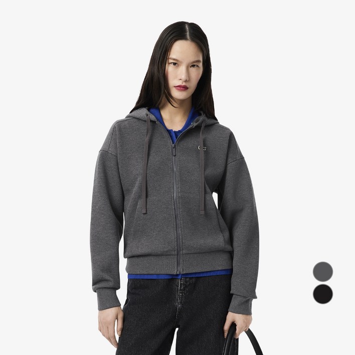 라코스테 여성용 더블페이스 피케 스웻 셔츠 후드집업 SF527255N