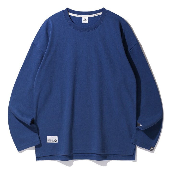 앨빈클로 남녀공용 세미 오버핏 무지 특양면 긴팔티셔츠 AVT363