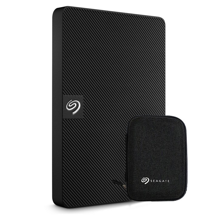 씨게이트 외장하드 Expansion 1TB STKM1000400+데이터복구+파우치, 1TB, 블랙