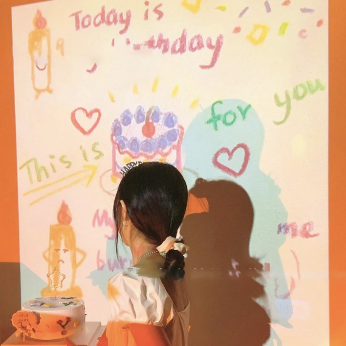 프랑온드 홈파티 생일 프로젝터 감성 파티용품 미니빔 투데이마이버스데이