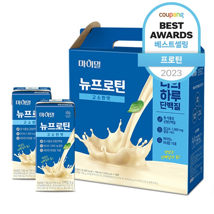 마이밀 뉴프로틴 고소한맛, 190ml, 16개