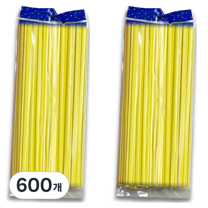 마다꾸미 요술 파티 막대풍선, 04 파스텔옐로우, 600개