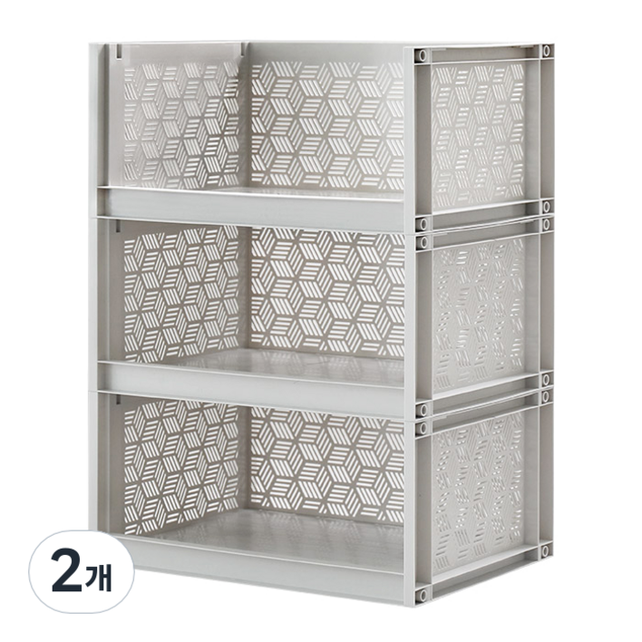 코멧 국내생산 적층형 3단 공간박스