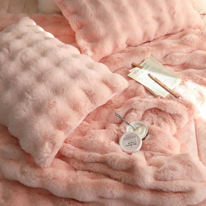 플로라침구 레브 고밀도 장모 극세사 이불 세트 30mm