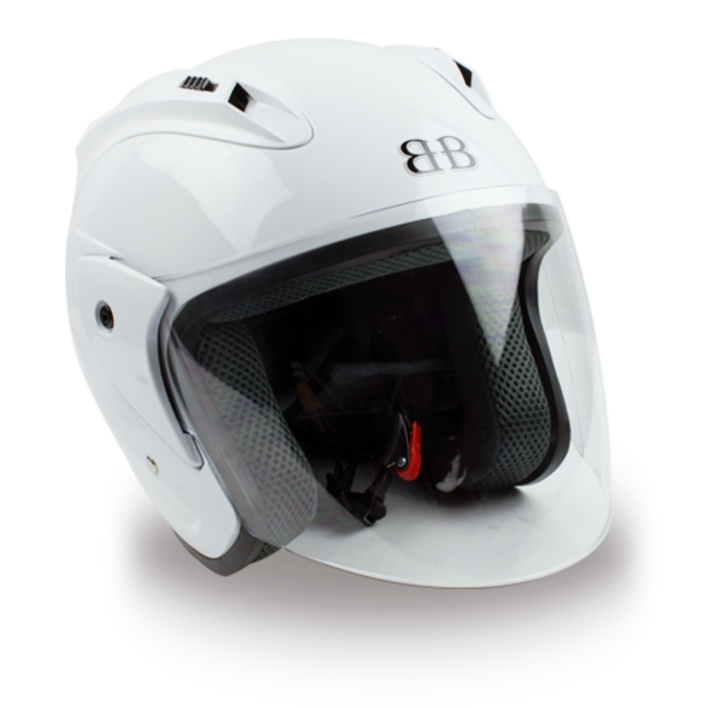 BANCY 오픈페이스 오토바이 헬멧 투명실드 Y-1, 화이트 여자스쿠터