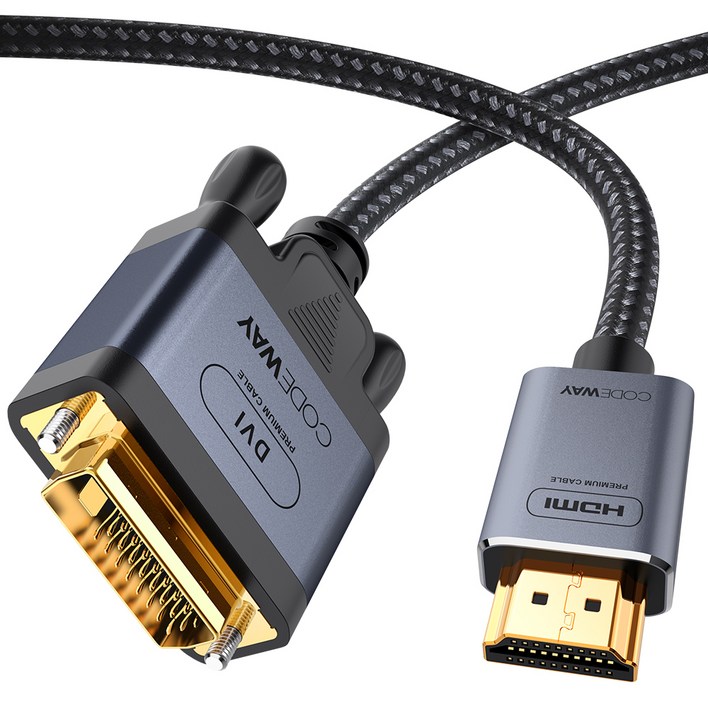 코드웨이 HDMI to DVI 모니터 케이블 4K 60Hz, 2m, 1개 코드웨이 HDMI to DVI 모니터 케이블 4K 60Hz, 2m, 1개