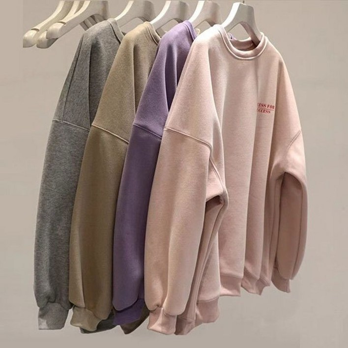 넬리 피그먼트 양털안감 맨투맨NC4LT005