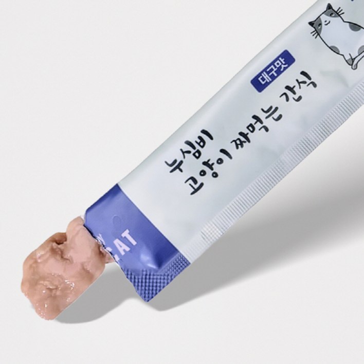 누심비 고양이 간식 15g 대용량 길고양이 100개 대용량, 대구맛100개 누심비 고양이 간식 15g 대용량 길고양이 100개 대용량, 대구맛100개