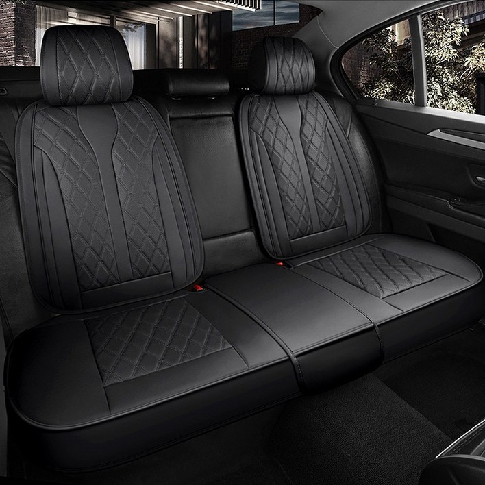 사계절 삼성차 시트커버 리무진 운전석 조수석 SM3 SM5 SM6 SM7 QM3 QM5 QM6 클리오 에스엠 큐엠 노바 임프레션 네오, 1개, 뒷자석-블랙