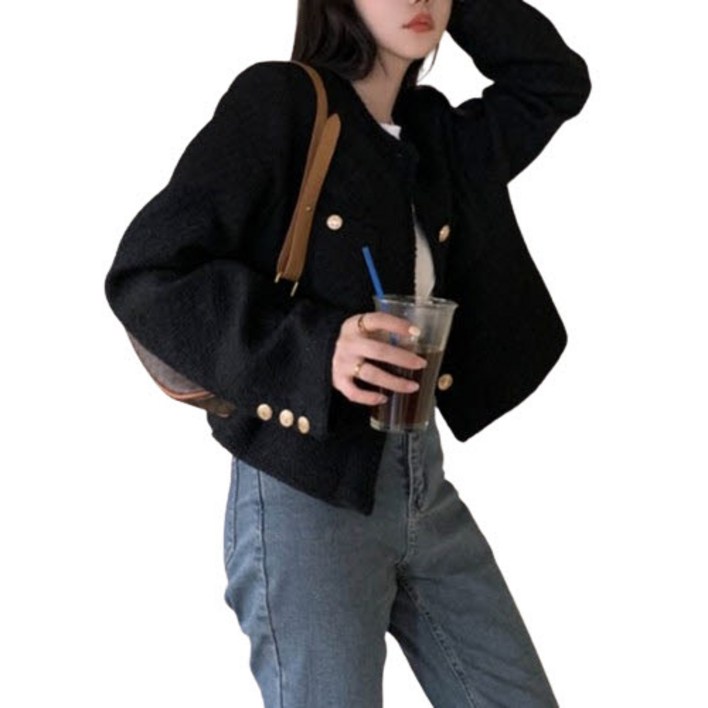 깔끔한 노카라 자켓 봄 데일리 포인트 코디