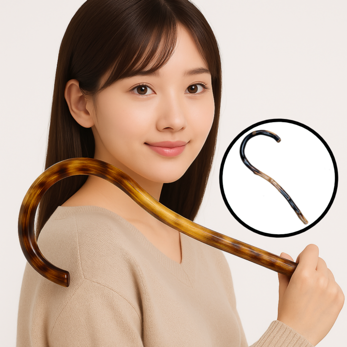 솜앤솜 시원한 나무 괄사 등 마사지 목 어깨 갈고리 지압봉