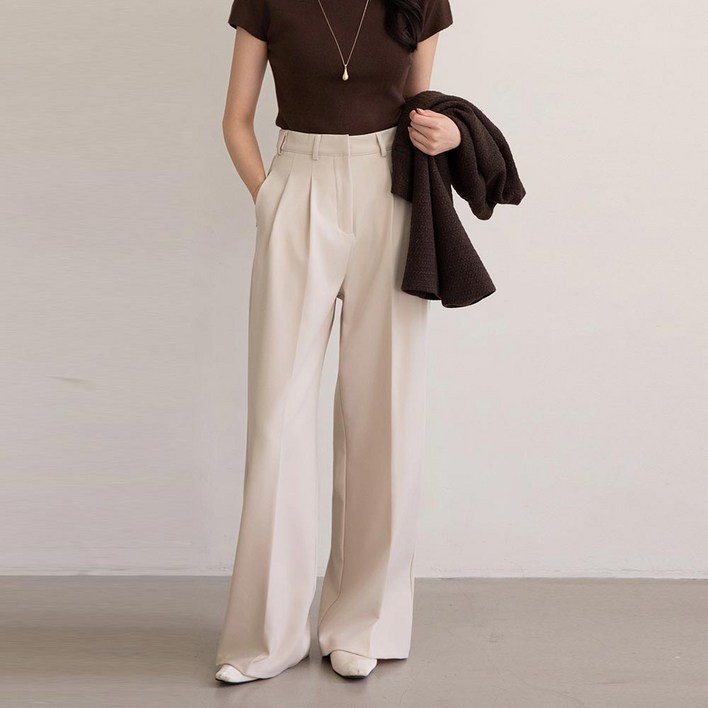 숏기본롱 링클프리 비죠 핀턱 슬랙스 #710877