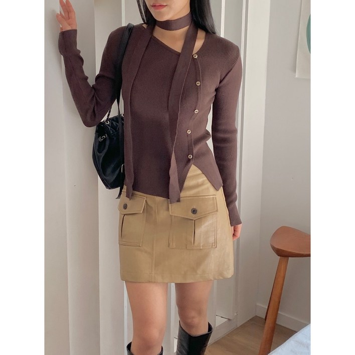 파운드파운드여성 언발 트임 버튼 스카프 가을 겨울 니트 세트 브이넥니트 여성니트 노르딕 니트티 가을니트 아가일니트 목폴라 스트라이프니트 여성티셔츠 스웨터 여성니트티