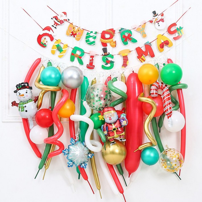 피앤비유니티크리스마스 풍선 장식 가랜드 프리데코 풍선세트