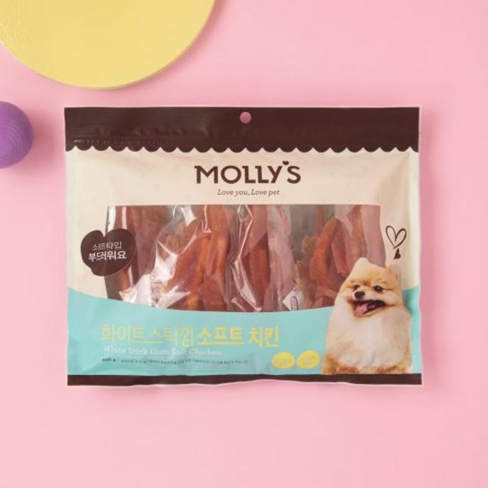 몰리스 화이트 스틱껌 소프트치킨 400g
