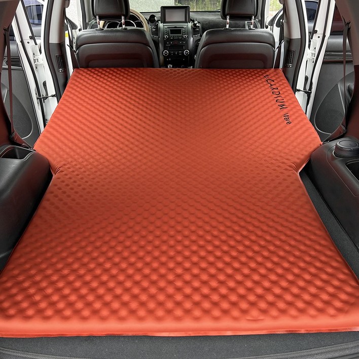 카디움 SUV 차박 자충매트 에어 차량용 캠핑 텐트 매트 WV3035 다크오렌지, 차박 자충매트 WV3035 다크오렌지