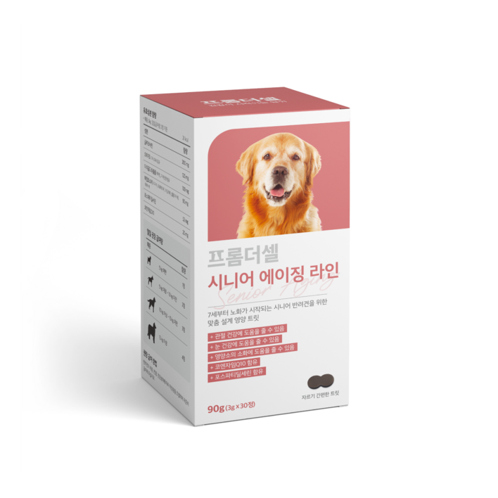 프롬더셀 강아지영양제 관절 피부 백내장 치매 보조제 노견 노령견, 시니어 에이징, 1개, 노령견 영양제 피부영양제강아지오메가3