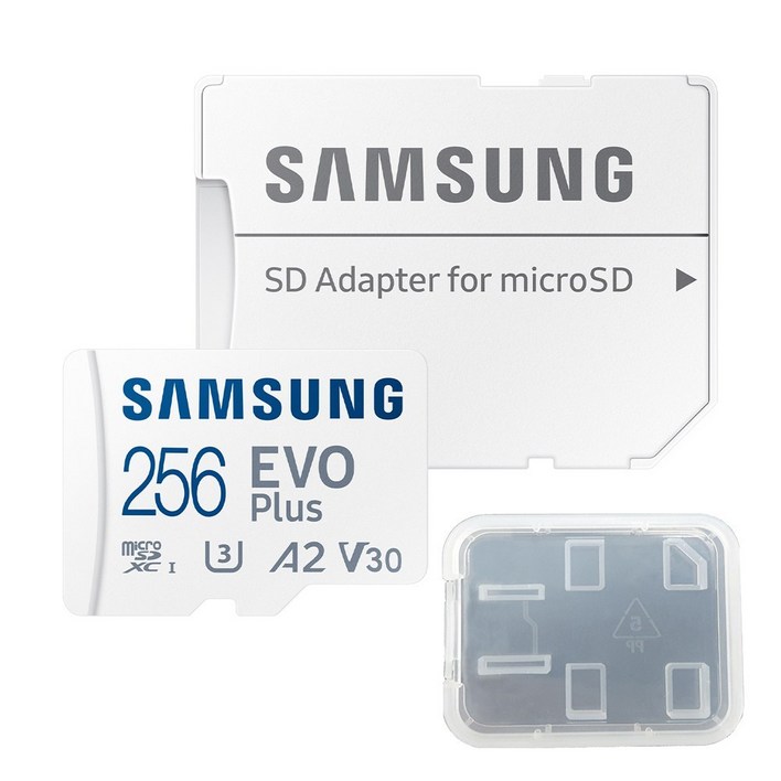 공식인증 정품 삼성전자 마이크로SD카드 EVO PLUS 256GB MBMC256SAKR  보관케이스