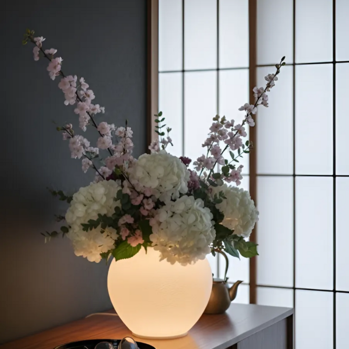 팹큐브 달항아리 무드등 플라워홀더 포함