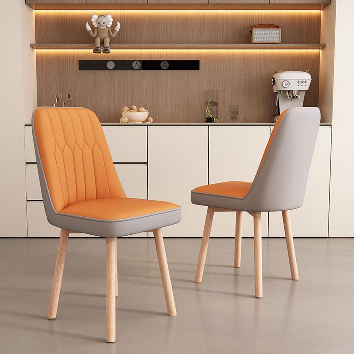 New World 카페 실내 인테리어의자 식탁의자 의자 식당의자 XSD616, 1개, 오렌지그레이