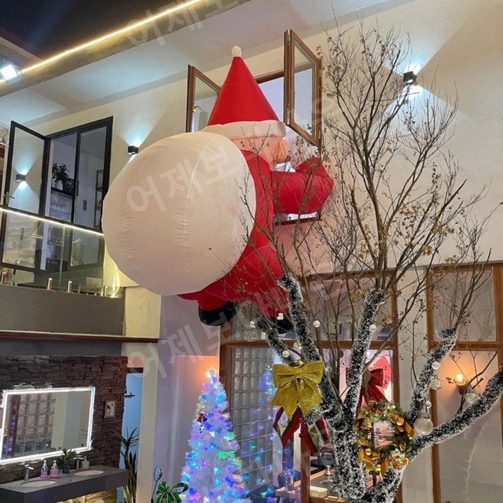 벽타는산타 풍선 산타 인형 크리스마스 장식품