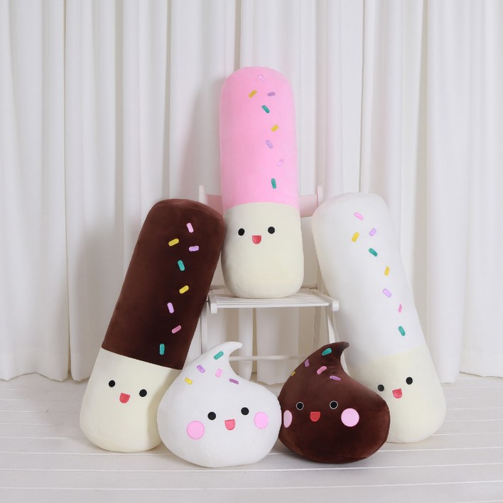 쿠팡특가안고자는 인기선물 말랑하고 부드러운 모찌원단 막대스틱 쿠션 바디필로우 인형  모찌 머랭쿠키 인형 쿠션