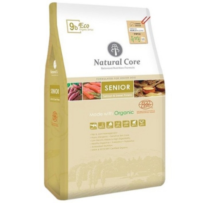 네츄럴코어 에코9b 시니어 연어고구마 애견사료, 6kg, 1개