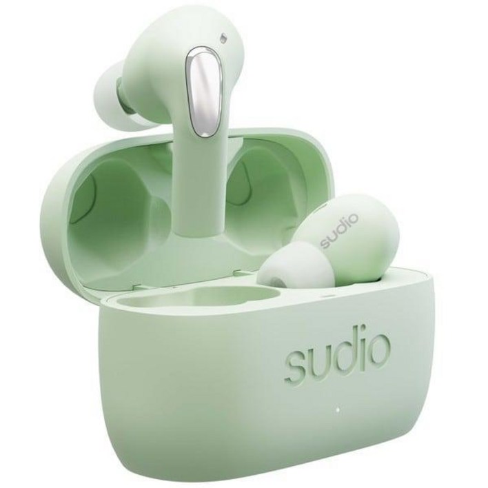 Sudio 수디오 완전무선 이어폰 Sudio E2 블루투스 / 하이브리드 액티브 노이즈 캔슬링 지원 Jade [E2JAD]