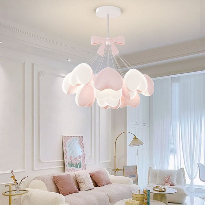 인테리어등 리본 카페 러블리 침실등 아이방, 러브 핑크 70cm