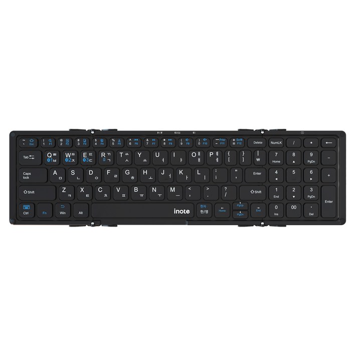 아이노트 X-Folding Tenkey Plus 블루투스 접이식 키보드, 아이노트 X-Folding Tenkey Plus, 블랙