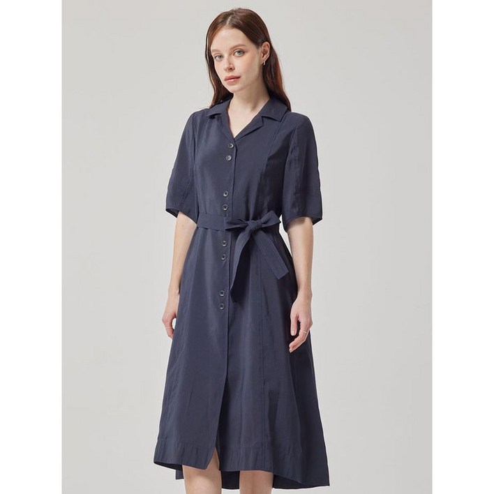 올리비아하슬러 다크네이비 스티치 포인트 프린세스 라인 원피스 OHCMOP102