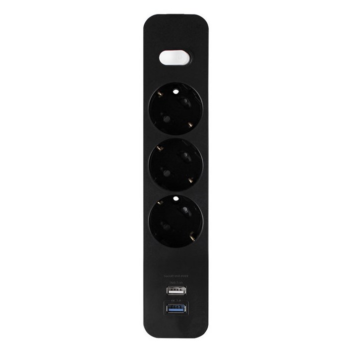 대성 모던탭 USB 고용량멀티탭 고속충전, 블랙, 1개