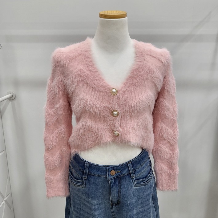 밸리걸 보카시 크롭 니트 가디건486600