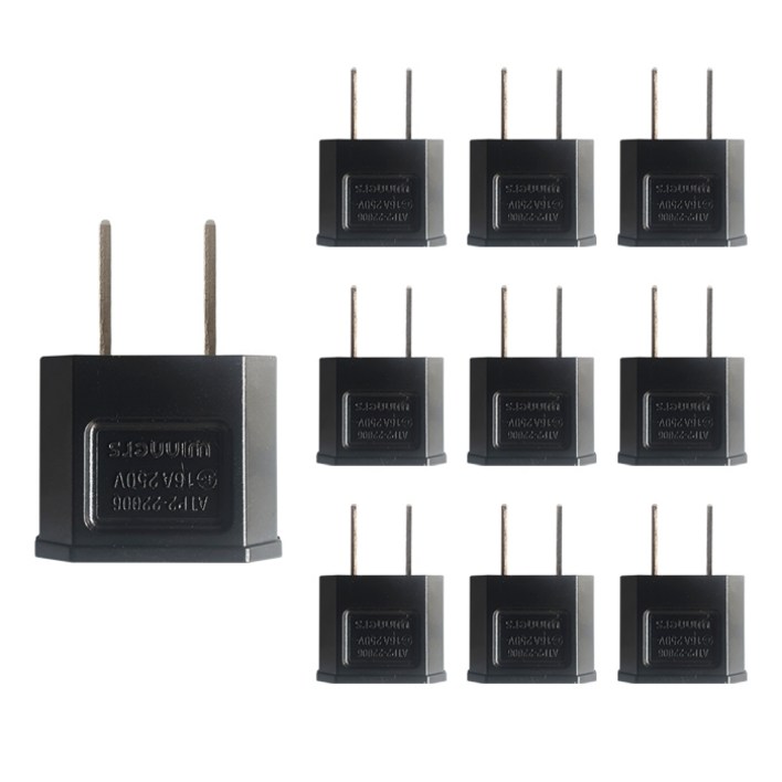 110V 돼지코 해외용 일본 미국 변환어댑터 10개입