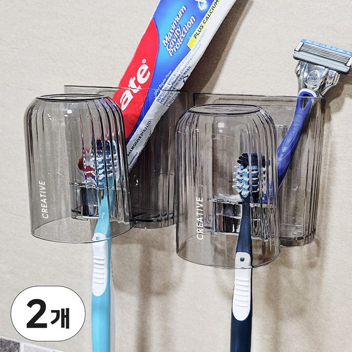 무타공 칫솔꽂이 욕실 양치컵 칫솔홀더 칫솔컵 치솔 걸이 거치대