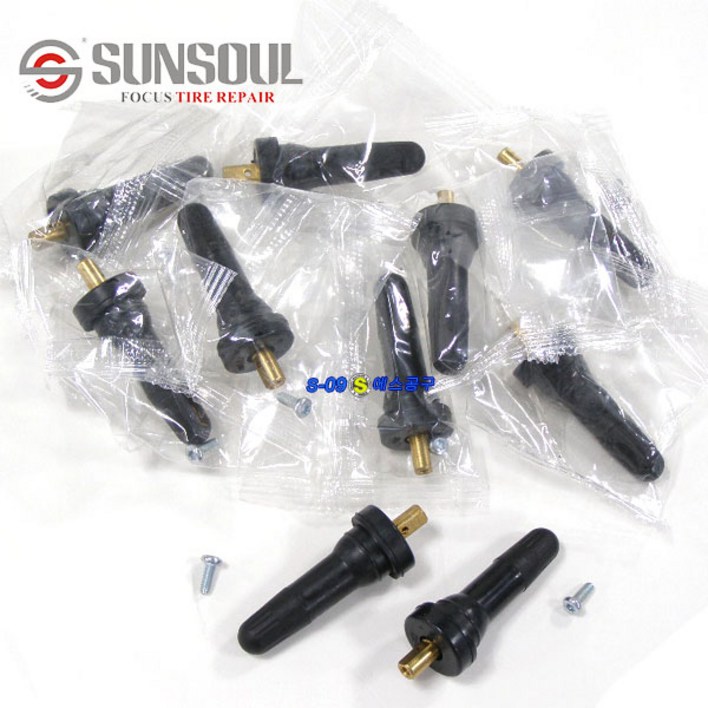 TPMS밸브 10개 고무구찌 센서연결용 타이어밸브 11자형  TPMS413