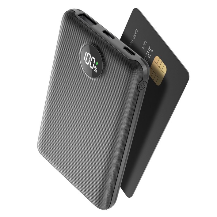 UOOFON 고속충전 미니 보조배터리 10000mAh  PD 22.5W QC3.0  LED 잔량표시 포켓 휴대용+20W C타입 케이블