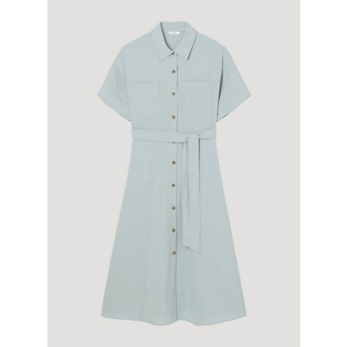 백화점 정품 쉬즈미스 깔끔한 단정한 벨트 카라 버튼 롱 원피스 SWWOPP22010 스커트 치마