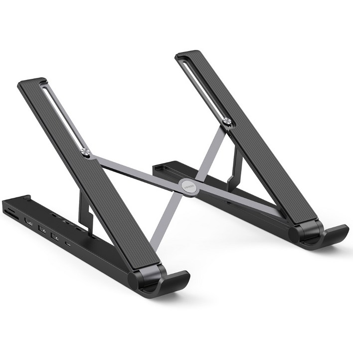 유그린 C타입 HDMI USB3.0 멀티허브 노트북 거치대 XKit, CM359, 블랙, 1개