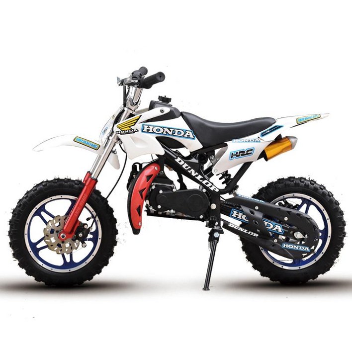 바이크 미니 49CC 오프로드 포켓 산악 스포츠 클래식 오토바이 49CC 2 행정 미니 오프로드 차량 소형 오토바이 성인 미니 스포츠카 전기 오토바이, H_화이트 수정 대형 휠 모델