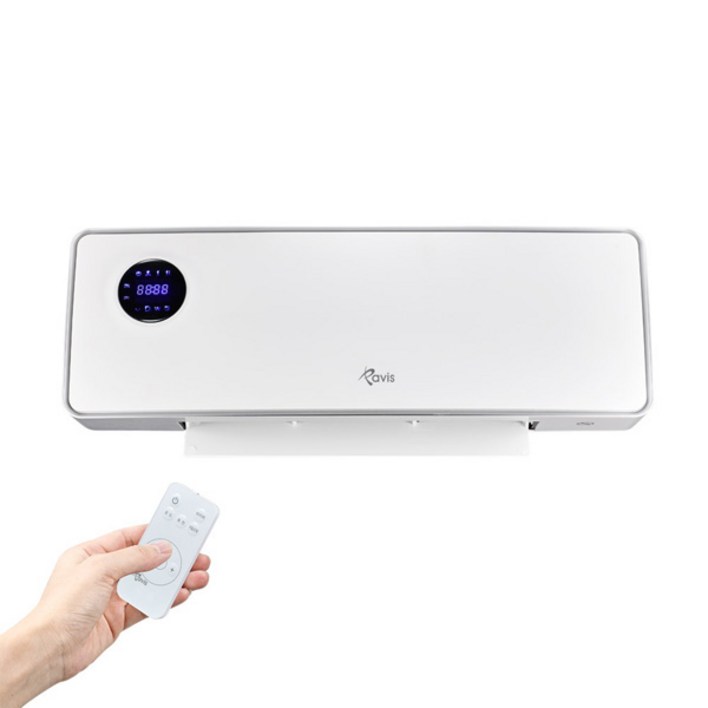 파비스 전국하이마트AS 24시간 타이머 실내 온도 설정 기능1049도 PTC 리모콘 오토스윙 벽걸이 온풍기 ELT20H