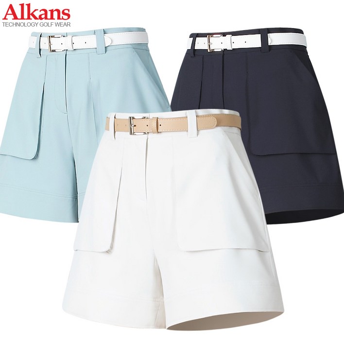 알칸스 여성 골프 카고 반바지 밴딩 치마바지 골프웨어SMW18