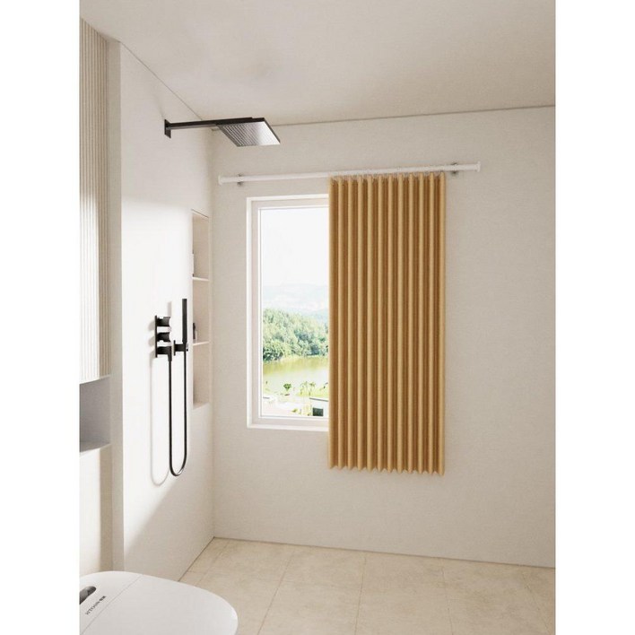 욕실 방수 커튼 미니 샤워커튼 커텐 화장실 커튼링 샤워부스 막이