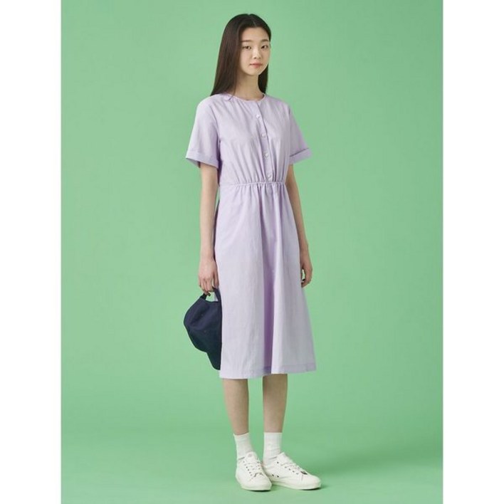 빈폴레이디스 그린빈폴 라운드넥 허리 스트링 원피스 라벤더 BF3371N03T166768