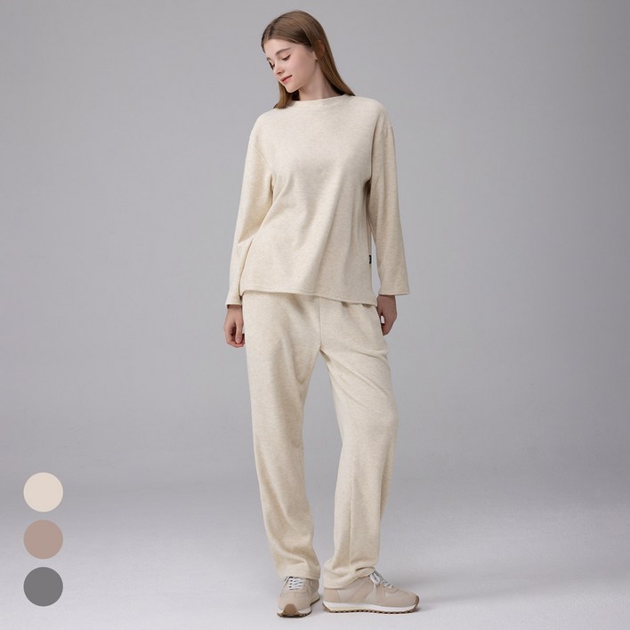 에버라스트 여자 루즈핏 테리기모 셋업 투피스 세트