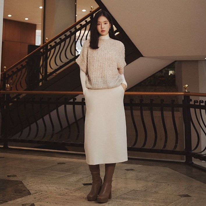[최초가59,900]셀렙샵 에디션 24FW 텐션 크레이프 스커트