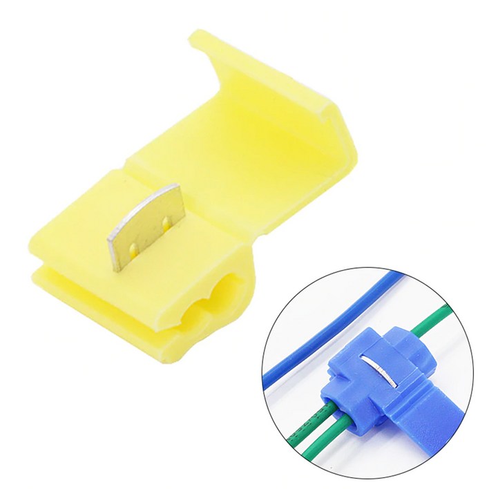 스카치락 커넥터 옐로우 803 100개 세트 무탈피 전선 연결 커넥터 피복벗김 없이 가능