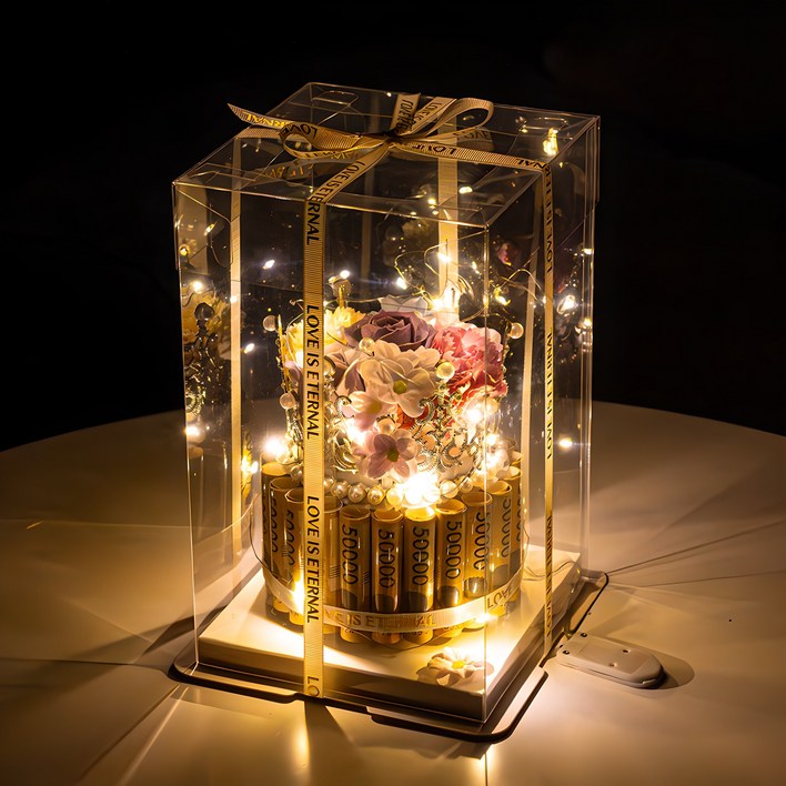 금장미 용돈박스 돈케이크  케이스  쇼핑백